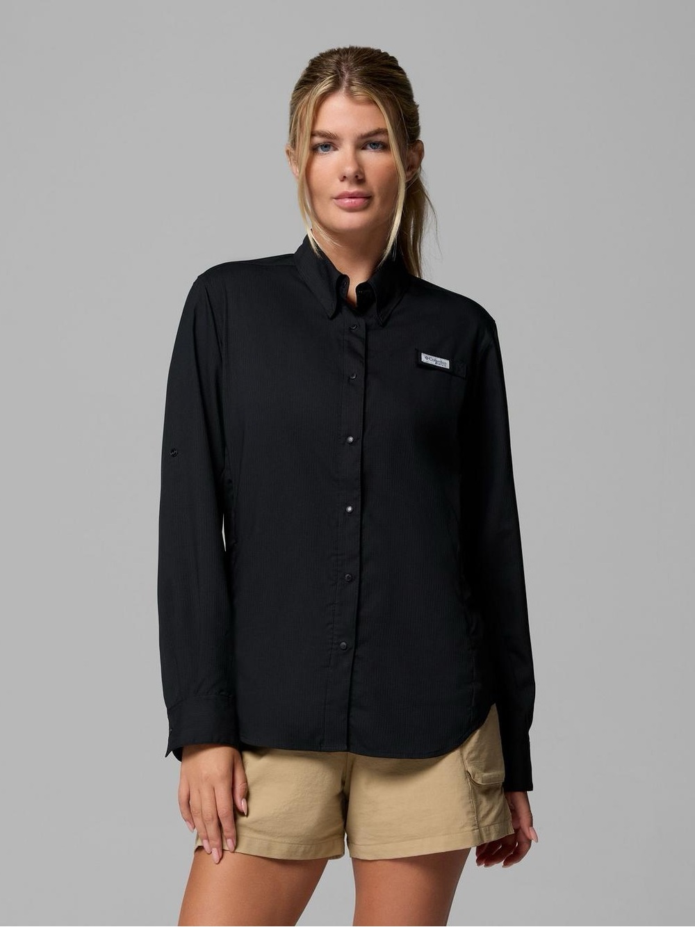 Columbia Sportswear PFG Black Long Sleeved Shirt